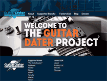 Tablet Screenshot of guitardaterproject.org